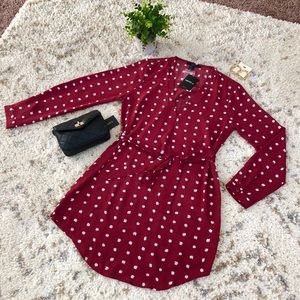 NEW Forever21 Abstract Polka Dot Chiffon Dress